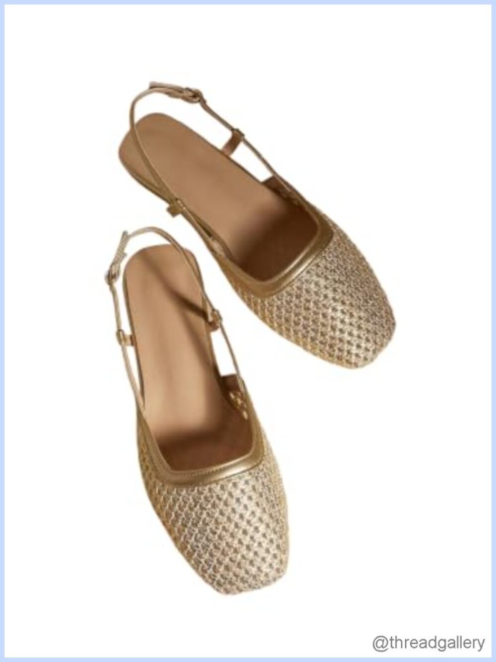 Women's Slingback Flats Sandals Braided Closed Toe Faux Leather Slide
